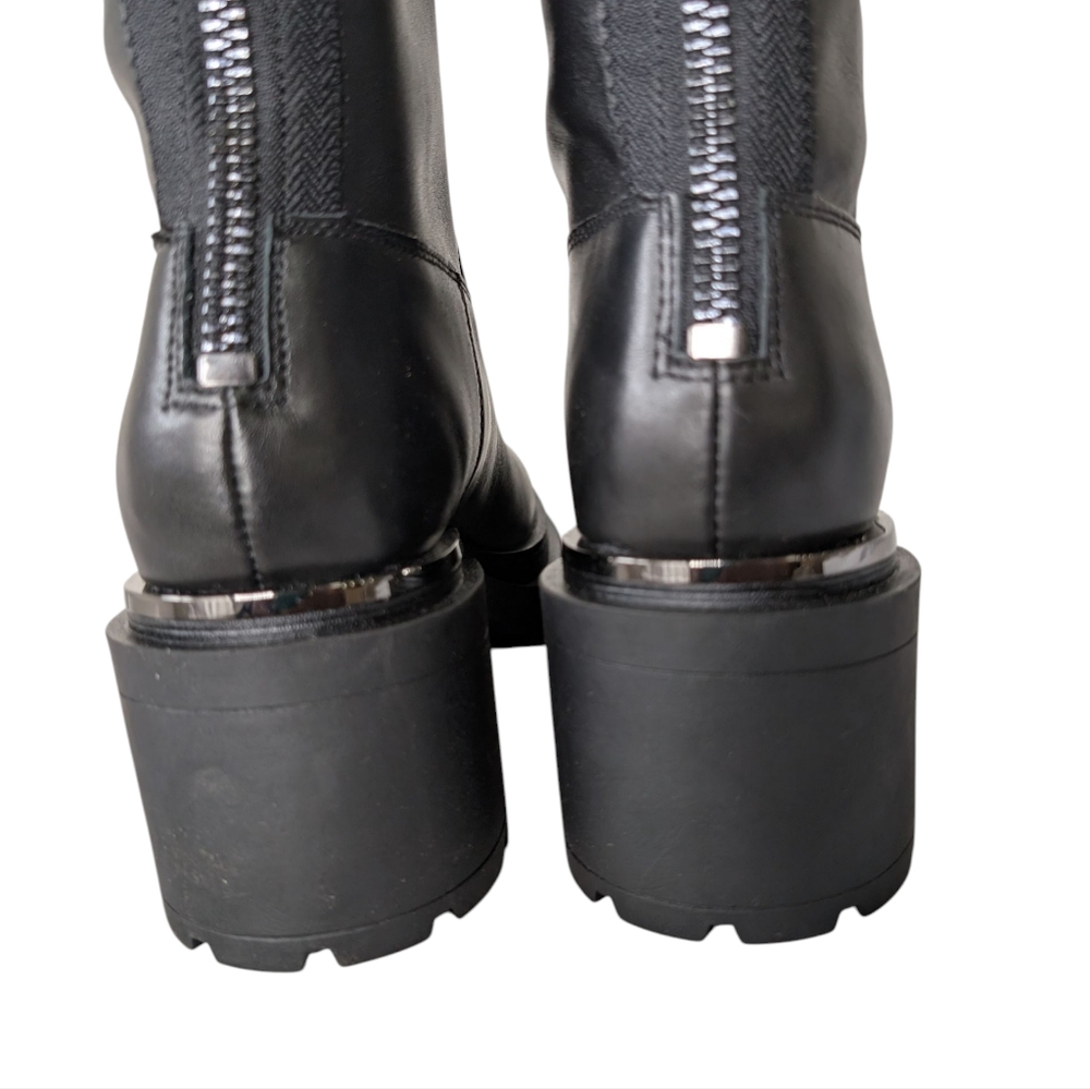 New DKNY Paloma Logo Knee High Platform Boot in Black... Size 7 - Picture 11 of 12
